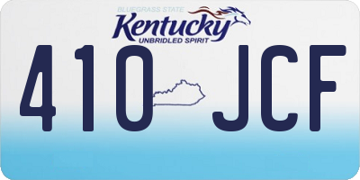 KY license plate 410JCF