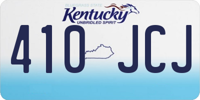 KY license plate 410JCJ