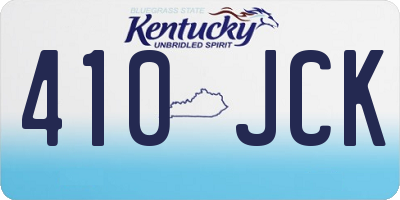 KY license plate 410JCK