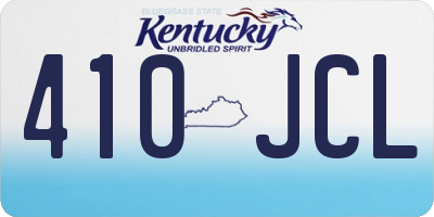 KY license plate 410JCL