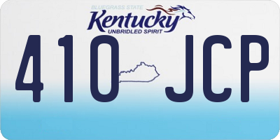 KY license plate 410JCP