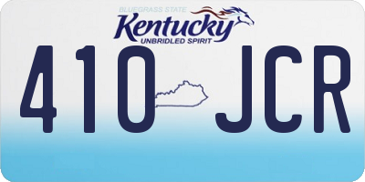 KY license plate 410JCR