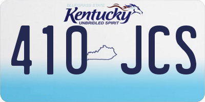 KY license plate 410JCS