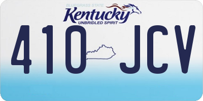 KY license plate 410JCV