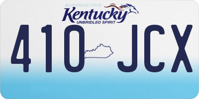 KY license plate 410JCX