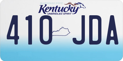 KY license plate 410JDA