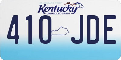 KY license plate 410JDE