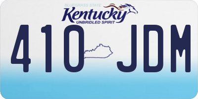 KY license plate 410JDM