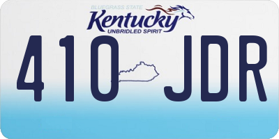 KY license plate 410JDR