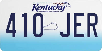 KY license plate 410JER