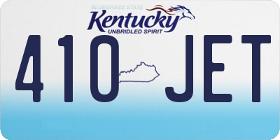 KY license plate 410JET