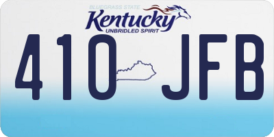 KY license plate 410JFB