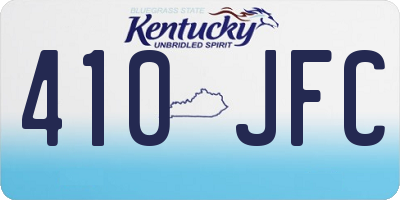 KY license plate 410JFC