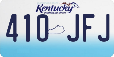KY license plate 410JFJ