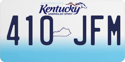 KY license plate 410JFM