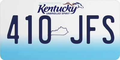 KY license plate 410JFS