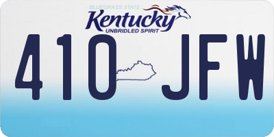 KY license plate 410JFW