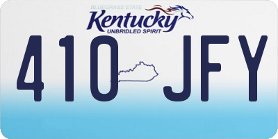KY license plate 410JFY