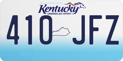 KY license plate 410JFZ