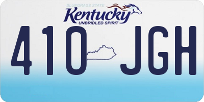 KY license plate 410JGH