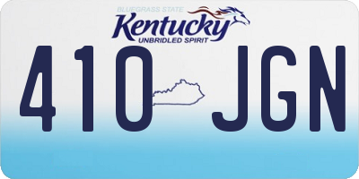 KY license plate 410JGN