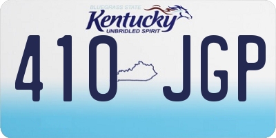 KY license plate 410JGP