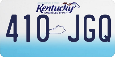 KY license plate 410JGQ