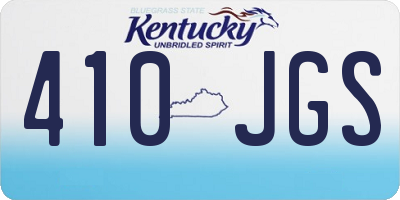 KY license plate 410JGS