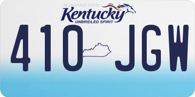 KY license plate 410JGW