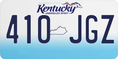 KY license plate 410JGZ