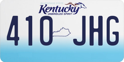 KY license plate 410JHG