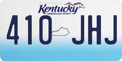 KY license plate 410JHJ