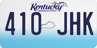 KY license plate 410JHK