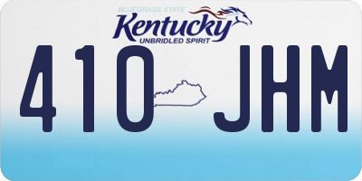 KY license plate 410JHM