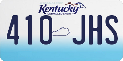 KY license plate 410JHS