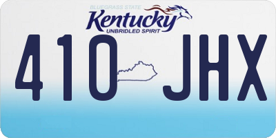 KY license plate 410JHX