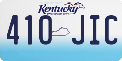 KY license plate 410JIC