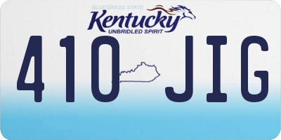 KY license plate 410JIG