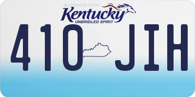 KY license plate 410JIH