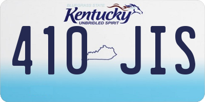 KY license plate 410JIS