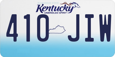KY license plate 410JIW