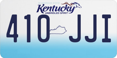 KY license plate 410JJI
