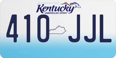 KY license plate 410JJL