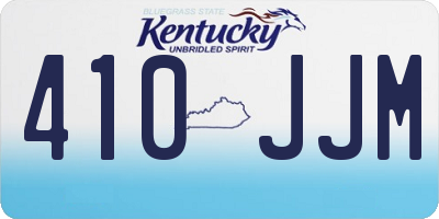 KY license plate 410JJM