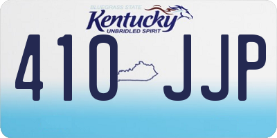 KY license plate 410JJP