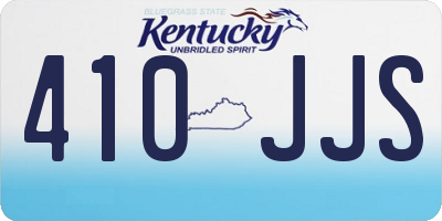 KY license plate 410JJS