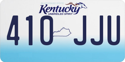 KY license plate 410JJU