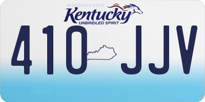 KY license plate 410JJV