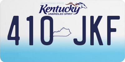 KY license plate 410JKF
