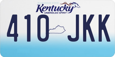 KY license plate 410JKK